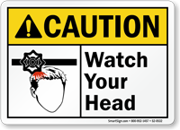 Watch Your Head Caution Sign
