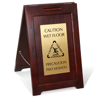 Caution Wet Floor Bilingual w/ Graphic FloorBoss Elite Floor Sign