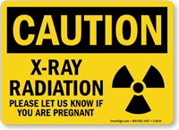 Caution X-Ray Radiation Safety Sign