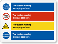 Choose Cliparts And Add Your Custom Warning Message Sign