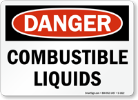 OSHA Danger, Combustible Liquids Sign