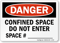 Confined Space Do Not Enter OSHA Danger Sign