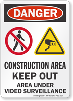 Construction Area Keep Out Danger Sign