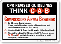 CPR Revised Guidelines Think C A B Sign