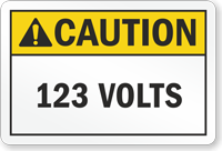 Custom ANSI Caution Sign