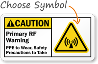 Custom ANSI Rf Warning Sign