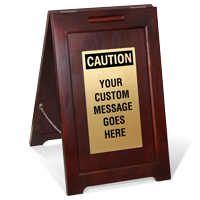 Custom Caution Add Your Own Message FloorBoss Elite Floor Sign