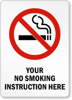 Custom Smoke Free Sign