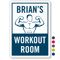 Custom YOUR NAME HERE Workout Room