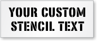 Customize Text Sign Stencil