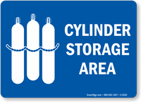 Cylinder Storage Area Sign