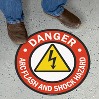 Danger, Arc Flash And Shock Hazard with Graphic