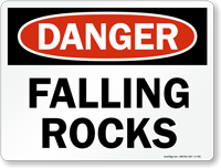 Danger Falling Rock Sign