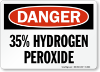 Danger Hydrogen Peroxide Sign
