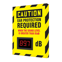 Ear Protection Required Decibel Meter Sign