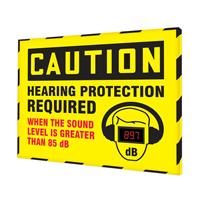 Hearing Protection Required Decibel Meter Sign