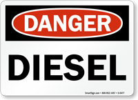 Danger Diesel Sign