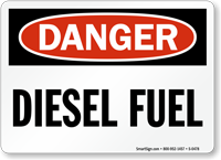 Danger Diesel Fuel Sign