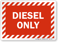 Diesel Only Gas Station Sign