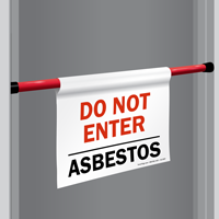 Do Not Enter Asbestos Door Barricade Sign