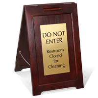 Do Not Enter Restroom Closed For Cleaning FloorBoss Elite Floor Sign