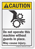 Do Not Operate This Machine ANSI Caution Sign