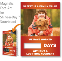 Safety Is Family Value Scoreboards Magnetic Face