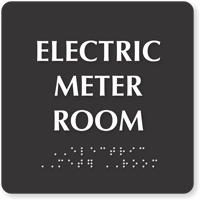 Electric Meter Room TactileTouch Braille Sign