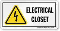Electrical Closet Safety Sign