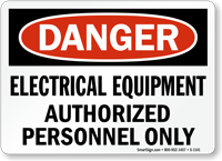 Best-Selling Electrical Equipment Authorized Personnel Danger Sign