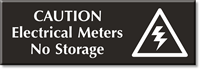 Electrical Meters No Storage Select-a-Color Engraved Sign
