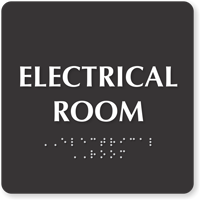 Electrical Room TactileTouch Braille Door Sign