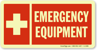 Emergency Equipment Sign