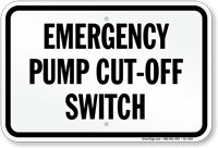 Virginia Emergency Pump Cut Off Switch Sign