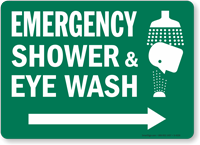 Emergency Shower & Eye Wash Sign