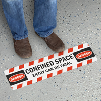 Confined Space Entry Can Be Fatal Floor Sign