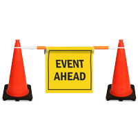 Event Ahead Cone Bar Sign