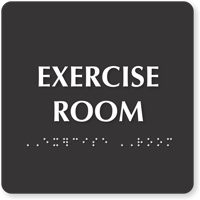 Exercise Room TactileTouch Braille Door Sign