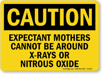 Expectant Mothers X Ray Caution Sign