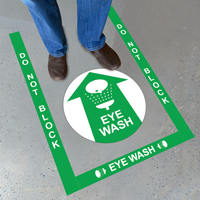 Eye Wash Do Not Block Superior Mark Floor Sign Kit