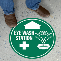 Eye Wash Station Circular Floor Sign