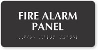 Fire Alarm Panel Tactile Touch Braille Sign