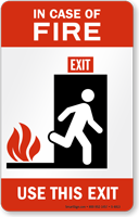 Fire Elevators Out of Service (tri-flame) Sign