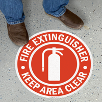 Fire Extinguisher Circular Anti Skid Floor Sign