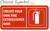Custom FIRE EXTINGUISHER Sign