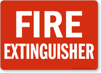 Fire Extinguisher (white on red)