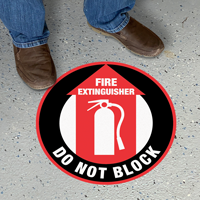 Fire Extinguisher Do Not Block - Black - Red - PHS Safety