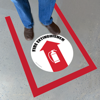 Fire Extinguisher Superior Mark Floor Sign Kit