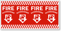 Fire Extinguisher Reflective Column Marker Sign