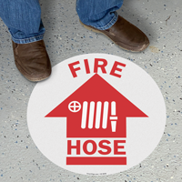 Fire Hose SlipSafe™ Floor Sign